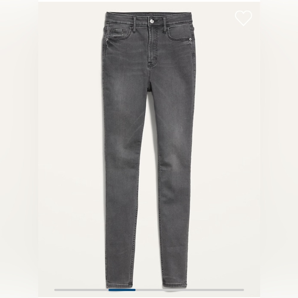 Old navy Jeans higher high-waisted rockstar 360° stretch gray-wash super skinny